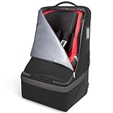 Koah Car Seat Backpack for Air Travel - Portable and Easy to Carry, Durable and waterproof design keeps your child's car seat protected (Black)