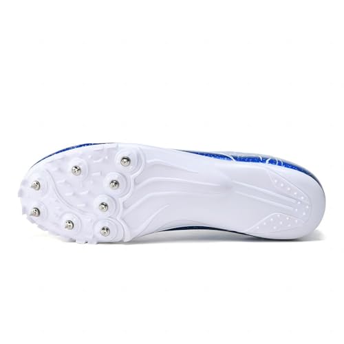 UVCDE Tênis masculino Track Spikes Athletic Sprint Jumping Racing Training Tênis profissional de cor
