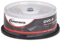 DVD+R Discs, 4.7GB, 16x, Spindle, Silver, 25/Pack