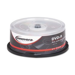DVD+R Discs, 4.7GB, 16x, Spindle, Silver, 25/Pack