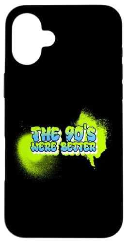 Funny 90's Were Better 90s Kid 1990�N�� I Heart the Nineties �X�}�z�P�[�X iPhone 16 Plus �p