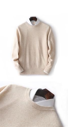 Soft Woolen Sweater Men's Crew Neck Sweater Solid Simple Warm Knitted Business Casual Jumper4