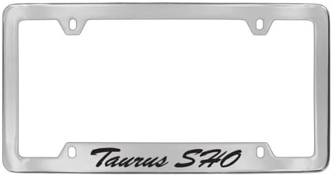 Ford Taurus SHO Chrome Plated Metal Bottom Engraved License Plate Frame Holder