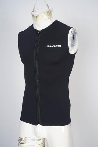 Men 3mm Neoprene Wetsuit Top Sleeveless Zipper Stretchy Shirt Diving Surfing Suit Tops for Snorkeling Scuba miniatura 6