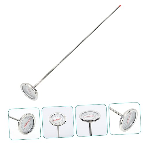 Kisangel Kompost-thermometer Messgerät Zur Messung Der Bodentemperaturmesser Gartenthermometer Kompostthermometer Feuchtigkeitsmesser Für Pflanzen Sondentyp Rostfreier Stahl Anlage