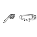 Aqualisa Varispray adjustable shower head - Chrome & 164516 Shower Hose, 1.5m, Chrome-plated stainless steel, 1.69 in*12.63 in*8.3 in
