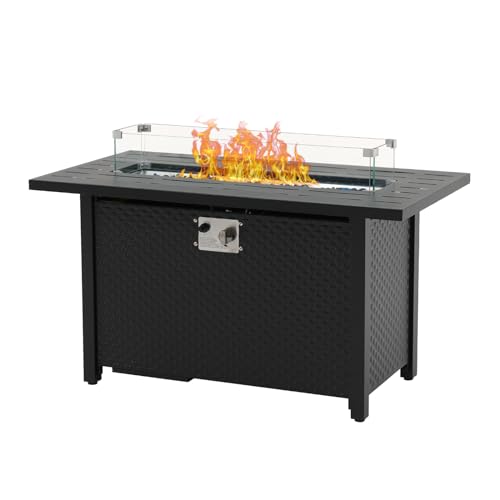 JOIVI 45” Outdoor Propane Fire Pit Table - Firepit with