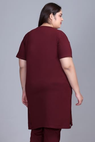 Image of In Love Women's Cotton Blend Plus Size Printed Kurti