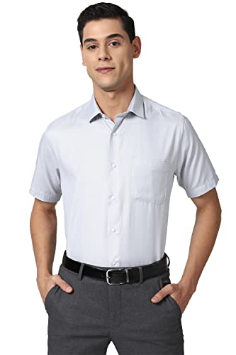 Image of Peter England Men's Cotton Solid Regular Fit Shirt