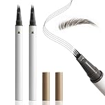 Boobeen 2 Pack 4-Tip Microblading Eyebrow Pen, Waterproof Eyebrow Pencils for Women to Effortlessly Create Natural Hair-Like Strokes, All-Day Wear