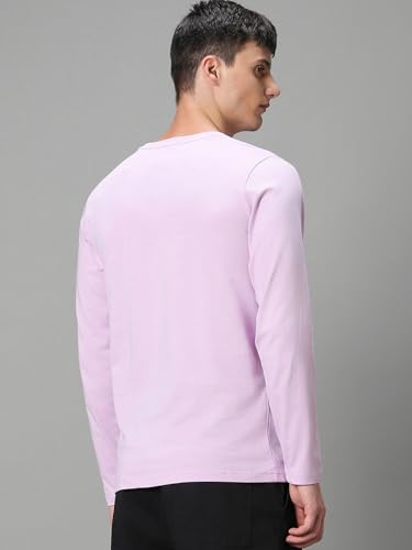 Image of Bewakoof Men's Graphic Print Regular Fit Full Sleeve Round Neck Cotton T-Shirt