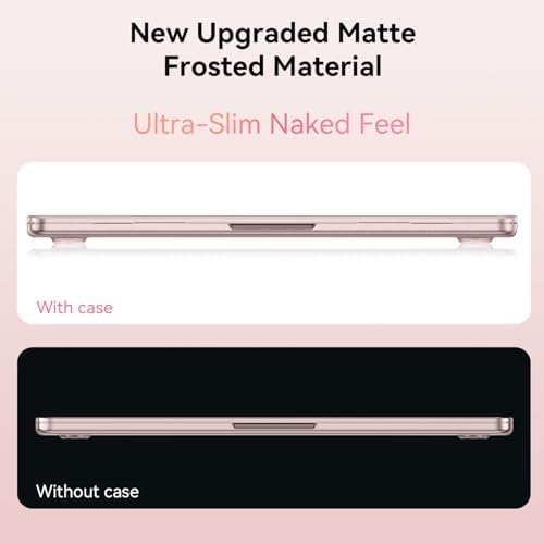 EooCoo for MacBook Neo Case 13 inch 2026, 100% Match Color, Blush Clear - 5