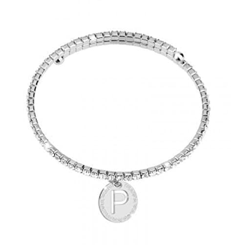 Pietra: Cristalli Rebecca Bracciale da Donna Collezione My World. Gioiello in Bronzo Silver e Swarovski di Colore Bianco. Misura: Taglia Unica. Chiusura: Aperta. La referenza è bwybbp16