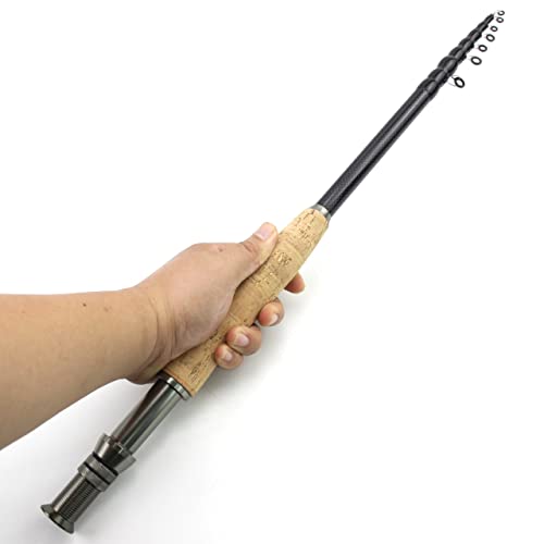Aixia Europäische und amerikanische populäre tragbare Schrumpfungsfliege-Kohlenstoff-Kohlenstoff-Holzgriff Angelrute… – Bild 6