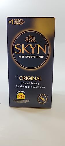 SKYN Original Kondome (20 Stück) | Skynfeel Latexfreie Kondome für Männer, Gefühlsecht Hauchzart, Kondome 53mm Breite – Bild 3