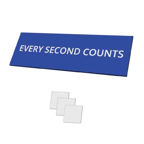 Every Second Counts Wall Sign With Adhesive - Kitchen Decor - 9.25 x 3