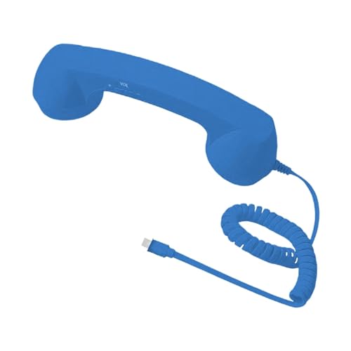 Image of Retro Phone Handset Phone Receiver for Mobile Phone Meetings All Smartphones Blue Consumer Electronics| Home Telephones & Accessories| Corded Telephones