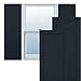 Ekena Millwork TFP001CV15X038OB True Fit PVC Single Panel Chevron Modern Style Fixed Mount Shutters, (Per Pair-Hardware Not Included), 15"W x 38"H, Starless Night Blue