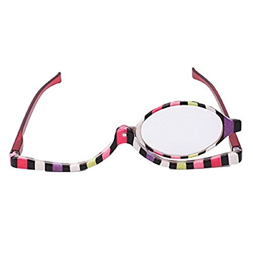 Gafas De Maquillaje Anteojos De Aumento De Vidrio De Lectura Cosmética Plegable Gafas - 3,0