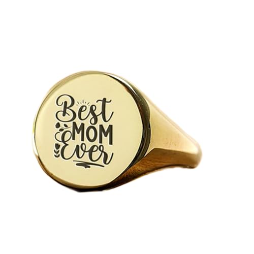 Bague Meilleure maman en argent sterling 925 plaqué or fait main