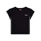 FREDDY - T-Shirt Tecnica con Maniche Ad Aletta E Profili A Contrasto, Donna, Nero, Small