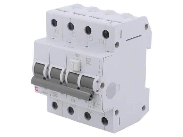 KZS-4M 3P+N AC B10/0.03 éviter les pannes triphasées et protéger vos circuits sensibles 10A