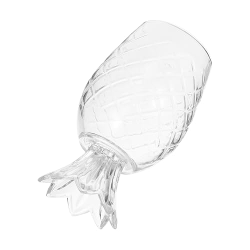 Cabilock Cocktail Decorative Glasses 440ml Pineapple Drinking Cup Glasses for Iced Drinks Bar Decor