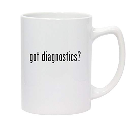 Molandra Products got diagnostics? - 14oz White Ceramic Statesman Coffee Mug