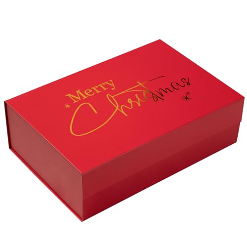 WRAPAHOLIC 1 Pcs Christmas Gift Box with Lid - 13.3