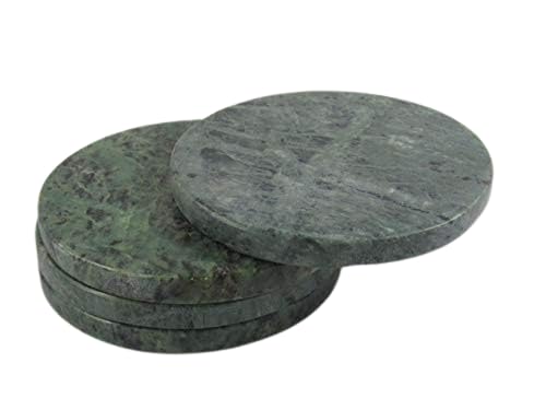 A ONE DESIGN GreenMarble Round Tea Coaster Set 4 pcs. for Kitchen & Office (B07L3LPZ8T) Amazon Price History, Amazon Price Tracker