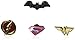 DC Comics Unisex Erwachsene Justice League Superman, Batman, Wonder Woman und The Flash Emaille Anstecknadel-Set (4 Stück), gelb/rot, Einheitsgröße