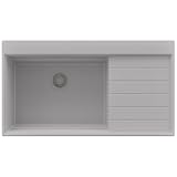🛠️ STATION DE TRAVAIL MULTIFONCTIONNELLE - l'Évier possède un rebord spécial où vous pouvez placer des accessoires dédiés supplémentaires tels qu'un Égouttoir enroulable et une planche à découper. Vous pouvez simultanément laver, couper et sécher vos produits. Grâce à cette solution, vous économiserez de l'espace sur le plan de travail et maintiendrez l'ordre dans la cuisine.