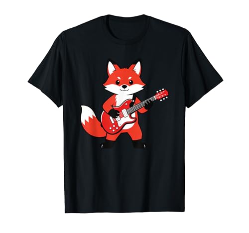 Vintage Red Fox Punk Music Playing Guitar T�V���c