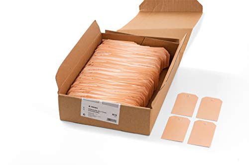 Etiquetas colgantes con ojete de plástico Herma 6018, 1000 tarjetas marrones de 60x113 mm