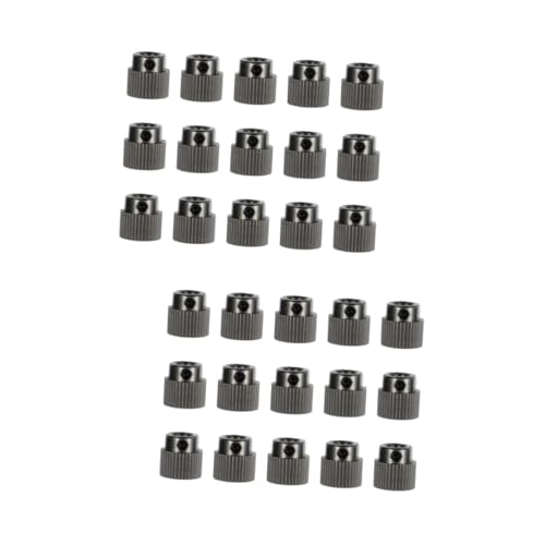 PartyKindom 30pcs Teeth Extruder Wheel Stainless Steel Feed Gear Wheel Replacement Parts for Printer Extrusion Gear Feed