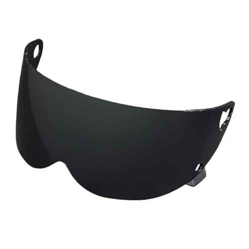 ZQIYDYP TT02 Helmet Visor Replacement,UV Protective Scratch-Resistant Helmet Face Shield Windproof Visor Compatible with TT02F,TT02CF,TT04,TTRT,MJETD (Deep Black-Day Use Only)