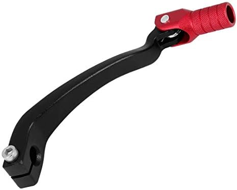 F FIERCE CYCLE 0.39Inch Motorbike Shift Lever Folding Gear Shifter Black and Red