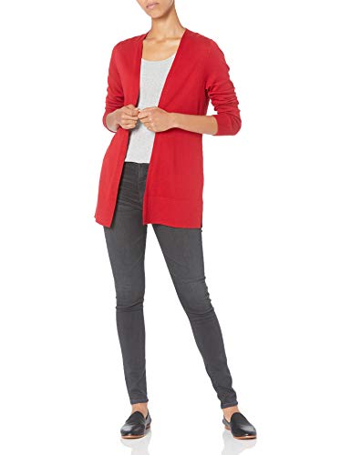 Amazon Essentials Women's Lightweight Open-Front Cardigan Sweater (Available In Plus Size), Red, Large #TOP2