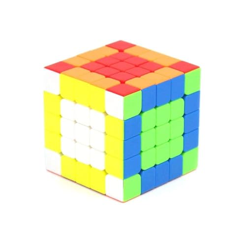 Image of QiYi 5x5 Magnetic Stickerless Speed Cube - Smooth & Durable 65mm Puzzle Cube with Moderate Magnets, Bright Colors, Anti-Pop Design & Consistent Turning for Beginners & Speedcubers