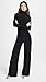 Norma Kamali Women's Long Sleeve Turtleneck Jumpsuit, Black, S
