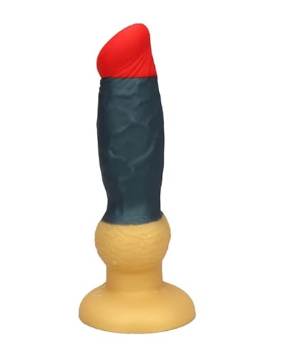 Striking 9 inch Flexible Silicone Toys Large Smooth Ultra-soft Stick Bendable with Strong Suction Cup (Metallic color)