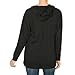 DKNY Jeans Womens Relaxed Fit Long Waisted Hoodie, Black, Small