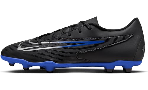 Nike Phantom GX Club Multi-Ground Low-Top Soccer Cleats Black/Hyper Royal/Chrome (DD9483-040) Size 9