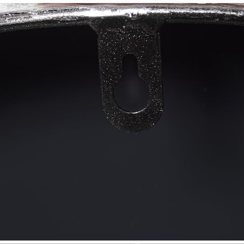Miroir métal argenté rond 30cm et 27,5cm pour décoration murale salon et chambre