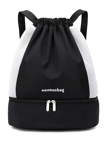 URbazaar Waterproof Drawstring Backpack - Dry & Wet Separation Swimming Bag for Beach, Gym, Sports, Fitness, Riding - Suitable for Adults and Kids