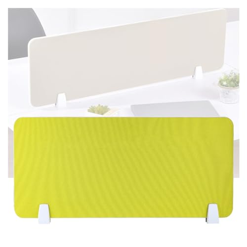 Divisor acústico de escritorio, panel de privacidad independiente para oficina, insonorización, espacio de trabajo, color amarillo, 80 x 30 cm, pantalla de protección contra el ruido