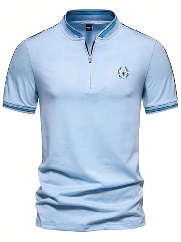 Image of Men's Solid Cotton Rich Polo T Shirt | Collar Tshirts | Half Sleeves | Plain-Regular Fit (Available in Plus Size and Combo Pack of 2)