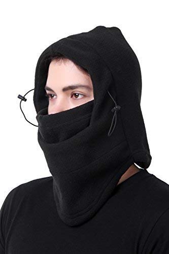 krystle Men's 6-in-1 Multi-function Thermal Fleece Balaclava Hood Police Swat Ski Bike Wind Stopper Face Mask (Black)-(Pack of 01)-picture-39