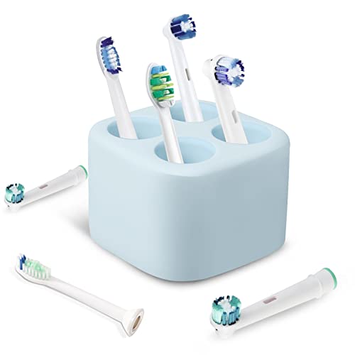 Soporte para cepillo de dientes con 4 cabezales para cepillos de dientes Oral B, iO, Philips Sonicare, Waterpik, Fairywill Cover