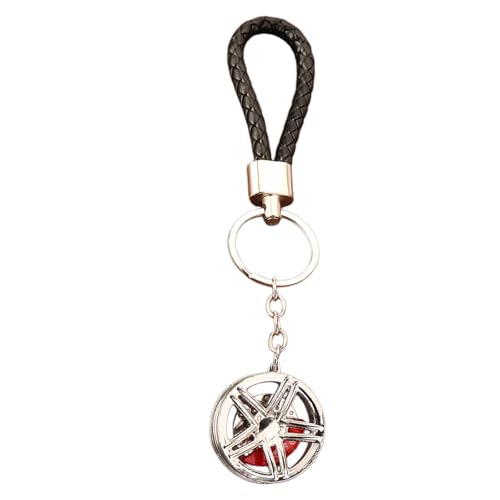 FGDTREE Llavero con colgante de cubo de rueda, anillos elegantes con construcción de aleación de zinc, perfecto para llaves o mochila, llavero de coche para hombres, B, Talla única